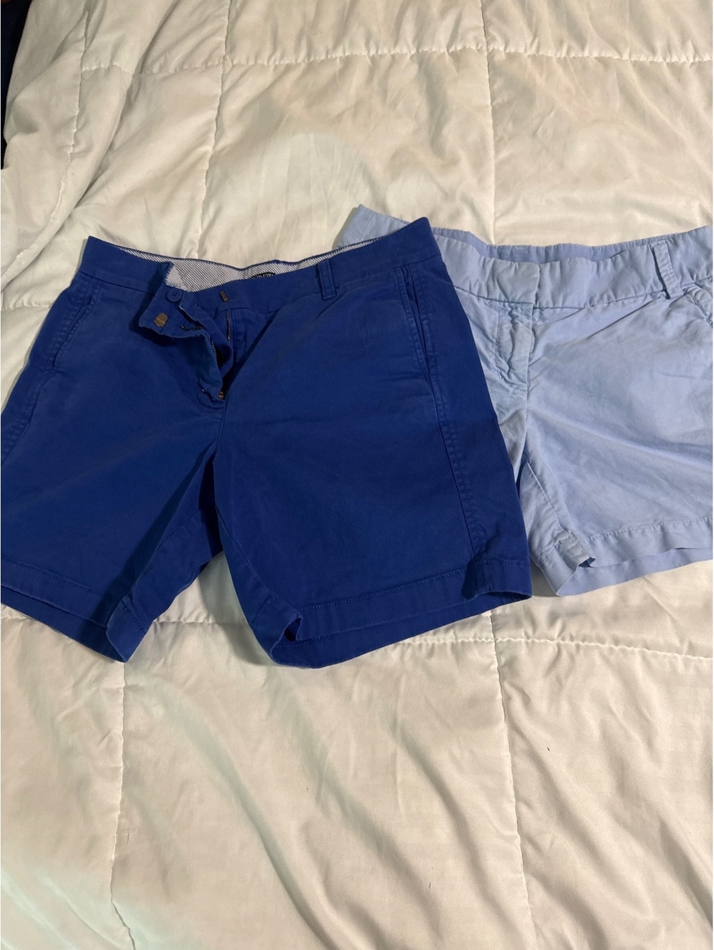 J.Crew Women's Shorts Set in royal Blue and Light Blue, Size 6